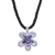 Amethyst pendant necklace, 'Plumeria' - Floral Amethyst Pendant Necklace Crafted in Bali thumbail