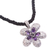 Amethyst pendant necklace, 'Plumeria' - Floral Amethyst Pendant Necklace Crafted in Bali (image 2e) thumbail