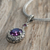Amethyst pendant necklace, 'Moonlight Dazzle' - Sterling silver pendant necklace (image 2b) thumbail