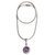 Amethyst pendant necklace, 'Moonlight Dazzle' - Sterling silver pendant necklace (image 2d) thumbail