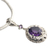 Amethyst pendant necklace, 'Moonlight Dazzle' - Sterling Silver and Amethyst Pendant Necklace from Bali (image 2e) thumbail