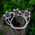 Amethyst pendant bracelet, 'Plumeria' - Floral Amethyst Pendant Bracelet Crafted in Bali (image 2b) thumbail