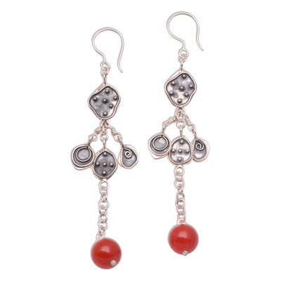Carnelian dangle earrings