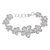 Charm bracelet, 'Frangipani Glam' - Women's Floral Sterling Silver Link Bracelet