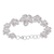 Charm bracelet, 'Frangipani Glam' - Women's Floral Sterling Silver Link Bracelet (image 2b) thumbail