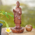 Wood sculpture, 'Buddha's Holy Blessing' - Unique Suar Wood Sculpture (image 2j) thumbail