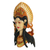Wood mask, 'Golden Janger Dancer' - Cultural Handmade Balinese Janger Dance Mask (image 2b) thumbail