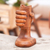 Wood statuette, 'A Toast' - Wood Sculpture from Indonesia (image 2) thumbail