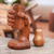 Wood statuette, 'A Toast' - Wood Sculpture from Indonesia (image 2j) thumbail