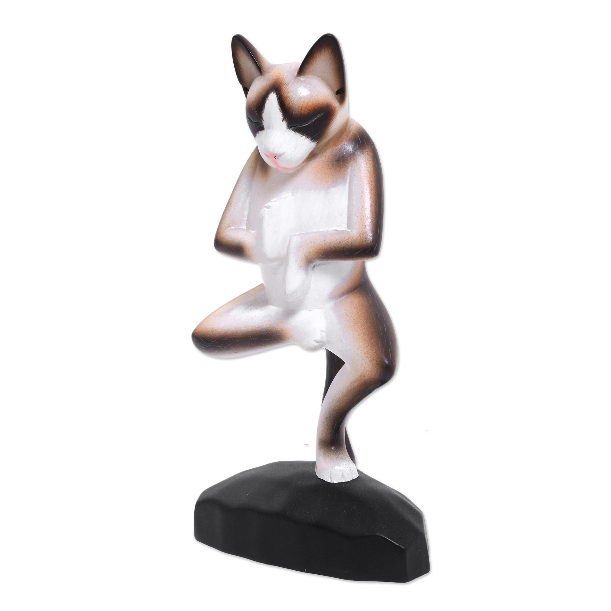 yoga cat figurine