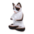 Wood sculpture, 'Breathing Yoga Cat' - Wood sculpture (image 2d) thumbail