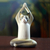Wood sculpture, 'Toward the Sky Yoga Cat' - Albesia Wood Sculpture (image 2) thumbail
