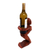 Wood wine bottle holder, 'The Surprise' - Carved Wood Wine Bottle Holder (image 2f) thumbail