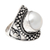 Pearl cocktail ring, 'Cloud Princess' - Sterling Silver and Pearl Cocktail Ring
