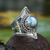 Cultured pearl cocktail ring, 'Faithful' - Sterling Silver and Pearl Cocktail Ring (image 2b) thumbail