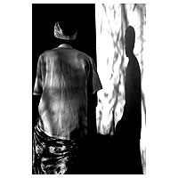 'Between Me and My Shadow' - Black and White Art Portrait Photograph