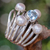Pearl and topaz cocktail ring, 'Heavens Above' - Pearl and Blue Topaz Cocktail Ring thumbail