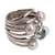Pearl and topaz cocktail ring, 'Heavens Above' - Pearl and Blue Topaz Cocktail Ring (image 2a) thumbail