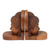 Wood bookends, 'Quiet Buddha' (pair) - Carved Buddha Wood Bookends thumbail