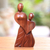 Wood statuette, 'Always in Love' - Handcrafted Romantic Wood Sculpture (image 2) thumbail