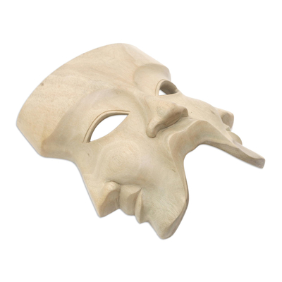 Holzmaske, 'göttliche hindu-dreifaltigkeit'. - Religiöse Maske aus Hibiskusholz