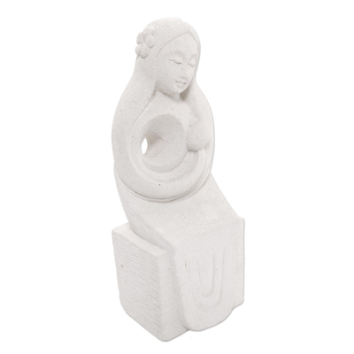 Sandstone sculpture, 'Mother's Love' - Sandstone Family Sculpture