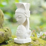Sandstone sculpture, 'Intimate' - Hand Carved Sandstone Sculpture