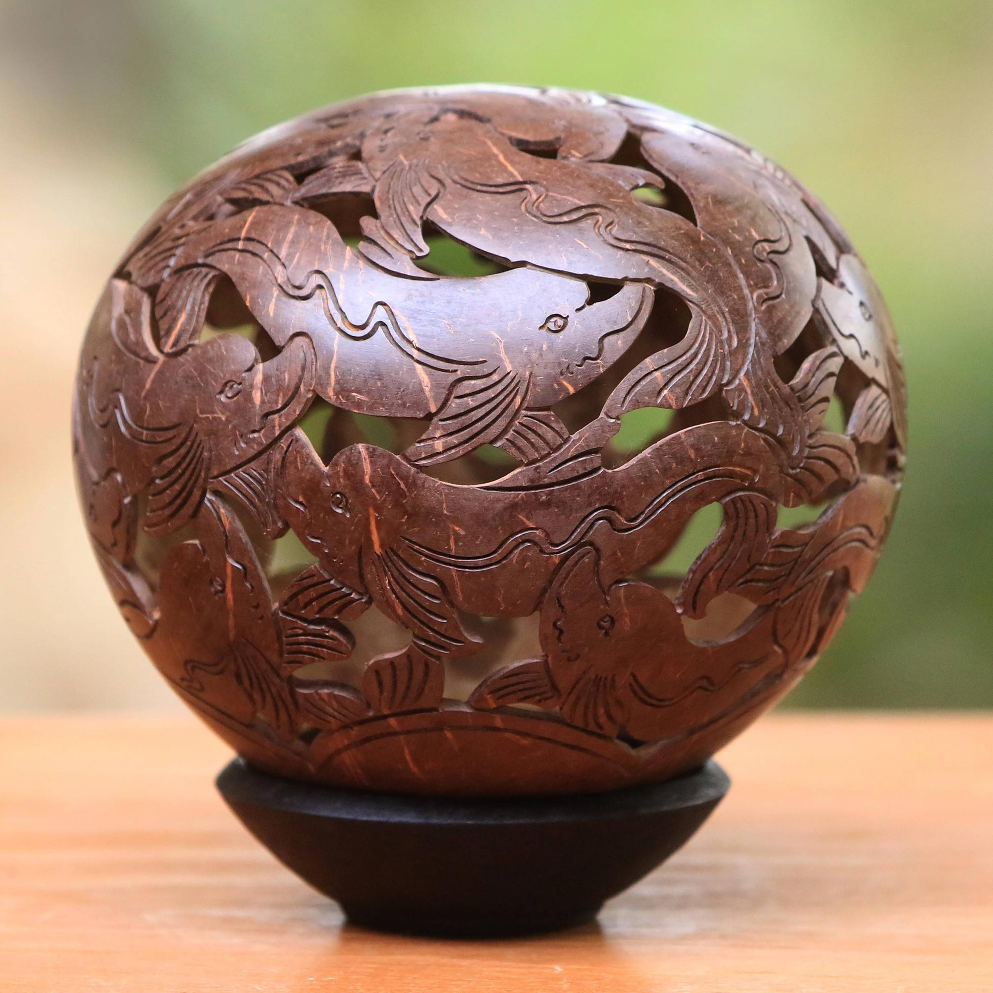 Balinese Handmade Water Draining Coconut Shell Soap Dish - Butterfly T –  GlobeIn