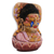 Wood statuette, 'Buddha at One with Nature' - Hand Painted Crocodile Wood Sculpture (image 2c) thumbail
