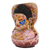 Wood statuette, 'Buddha at One with Nature' - Hand Painted Crocodile Wood Sculpture (image 2d) thumbail