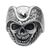 Men's sterling silver ring, 'Monarch Skull' - Men's Indonesian Sterling Silver Skull Ring (image 2c) thumbail