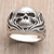 Men's sterling silver ring, 'Skull of Fire' - Men's Handmade Sterling Silver Ring (image 2) thumbail