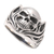 Men's sterling silver ring, 'Skull of Fire' - Men's Handmade Sterling Silver Ring (image 2c) thumbail