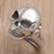 Men's sterling silver ring, 'Lunar Skull' - Men's Artisan Crafted Silver Ring (image 2b) thumbail