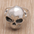 Men's sterling silver ring, 'Lunar Skull' - Men's Artisan Crafted Silver Ring (image 2c) thumbail