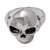 Men's sterling silver ring, 'Lunar Skull' - Men's Artisan Crafted Silver Ring (image 2e) thumbail