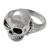 Men's sterling silver ring, 'Lunar Skull' - Men's Artisan Crafted Silver Ring (image 2f) thumbail