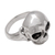 Men's sterling silver ring, 'Lunar Skull' - Men's Artisan Crafted Silver Ring (image 2g) thumbail