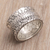 Men's sterling silver ring, 'Cobbled Paths' - Men's Modern Sterling Silver Band Ring (image 2) thumbail