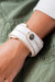 Leather wristband bracelet, 'Ice Explorer' - Modern Leather Wristband Bracelet