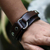 Men's leather wristband bracelet, 'Bold Brown' - Men's Leather Wristband Bracelet