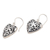 Sterling silver heart earrings, 'Romance Blossoms' - Heart Shaped Sterling Silver Dangle Earrings (image 2c) thumbail