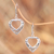Sterling silver heart earrings, 'Room in My Heart' - Handcrafted Sterling Silver Heart Earrings (image 2) thumbail