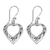 Sterling silver heart earrings, 'Room in My Heart' - Handcrafted Sterling Silver Heart Earrings thumbail