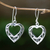 Sterling silver heart earrings, 'Room in My Heart' - Handcrafted Sterling Silver Heart Earrings (image 2b) thumbail
