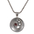 Garnet pendant necklace, 'Morning Surf' - Sterling Silver and Garnet Pendant Necklace thumbail