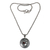 Garnet pendant necklace, 'Morning Surf' - Sterling Silver and Garnet Pendant Necklace (image 2c) thumbail