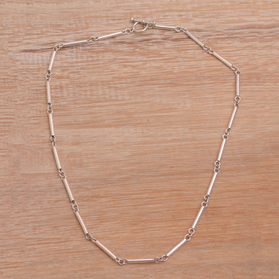 Sterling silver chain necklace, 'Driftwood' - Sterling Silver Necklace from Indonesia