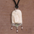 Pearl and peridot pendant necklace, 'Queen of Eagles' - Indonesian Peridot and Bone Pendant Necklace (image 2c) thumbail