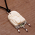 Pearl and peridot pendant necklace, 'Queen of Eagles' - Indonesian Peridot and Bone Pendant Necklace (image 2d) thumbail